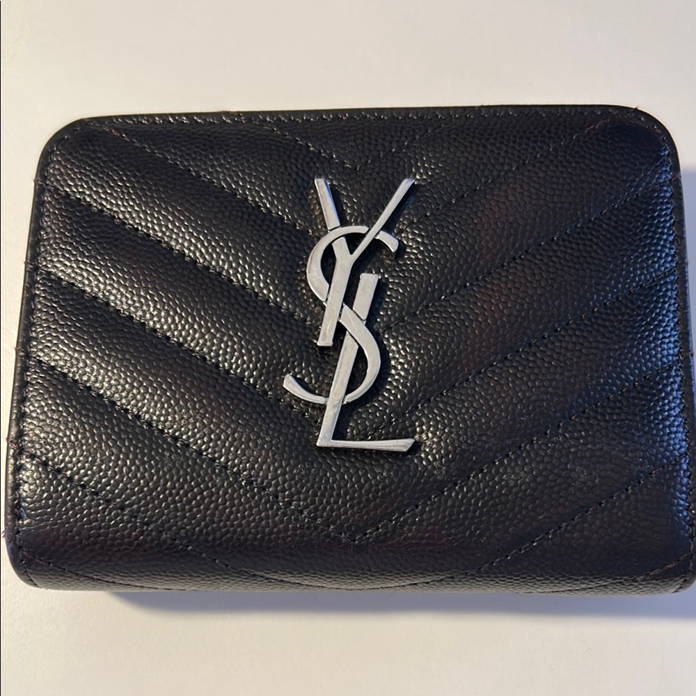 Yves Saint Laurent (YSL)  Burgundy Leather Wallet
